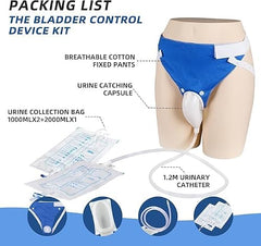 RATURISH Wearable Urine Collector for Women | Soft Silicone Reusable Leakproof Urine Collection Bag | Adjustable & Comfortable Fit | Portable Washable Female Urine Collector | Odour - Free 1L & 2L Bags | White/Grey/Blue | for Women