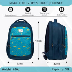 F Gear Arashi Mocha Mousse 35L School Backpack,Laptop Sleeve,4 Compartments