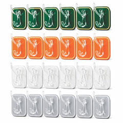 JIALTO 1 Pcs Wall Hanger Hooks | Strong Self Adhesive Magic Sticker Hook for Clothes, Towels & Accessories | 6 Hook Strip for Home, Bathroom & Kitchen - Transparent