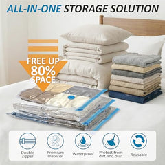 16 Travel Compression Bags Vacuum Packing, Roll Up Travel Space Saver Bags for Luggage, Cruise Ship Essentials (6 Large Roll/6 Medium Roll/4 Small Roll)