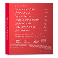 Aroma Magic 7 Step Bridal Glow Facial Kit, Single Use, Pack of 1 | Enhance Natural Glow, Dazzling Radiance & Revitalises, Turmeric & Rose Extracts, All Skin Type, 20g + 18ml