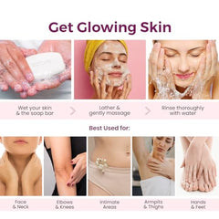 Kozicare Skin brightening Soap | 0.5% Kojic Acid, 0.5% Vitamin C, 0.3% Glutathione, 0.5% Arbutin | For Dark Spot Reduction & Pigmentation | Pack of 3 (75g each) | For Men & Women