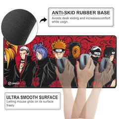 SMULY Gaming Mouse Pad, Large Desk Mat 58.5 x 28 cm, Extended Washable Mousepad, Desk Pad, 2mm Thick Non-Slip Rubber Base, Stitched Edges, Smooth Surface (Multicolour) β Red Hoodie Spider Design