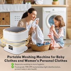Semi Automatic Folding 2kg Top Loading Mini Washing Machine with Dryer Deep Cleaning for Underwear Washing Machine Clothes
