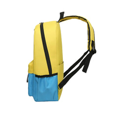SYGA Kids Schoolbag, Breathable, Waterproof, Customized Logo Backpack For Kindergarten And Elementary School Students (Large Yellow With Lake Blue)