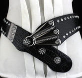 SYGA Women Waist Belt Fashionable Waist Belt for Girls 80-100cm Retro Ladies Waist Belt For Jeans Short & Long Dress Skirt Sweater Shirt -Black