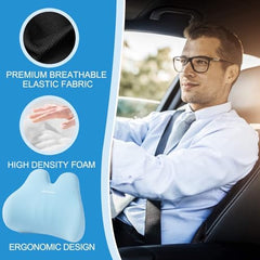 Grin Health Mini Back Support Cushion for Lumbar Support & Back Pain Relief, Backrest for Car Seat, Lower Back Cushion for Office Chair, Driving, Travel Backrest Pillow