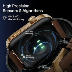 boAt Chrome Endeavour, Premium Metal Body, 1.96”(4.97cm) AMOLED Display,AI Coach Health Insights,Advanced S1 Processor,HRV,VO2 Max,Auto Watchface Refresh, Smart Watch for Men & Women (Fusion Blue)