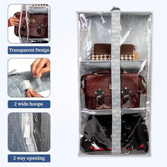 Homestrap Handbag Hangease 3 Layer Bag Organizer Cover for Handbags|Transparent Storage Bag