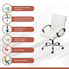 GOYALSON Ergonomic Revolving Office Home Swivel Desk Chair with Adjustable Height Smooth Moving (2, Black, Standard)