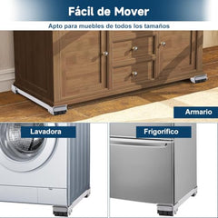 DTWOC Washing Machine Refrigerator Mobile Base, Washing Machine Stand Multi Functional Movable Adjustable Base, Appliances Roller Pairs Heavy Duty, for Dryer and Refrigerator