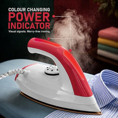 Intex Glidex Ease Dry Iron 1000W | Non-Stick Soleplate | Adjustable Temperature Control | Shock Proof Lightweight Dry Iron | Thermal Protection | Fast & Smooth Ironing for Home Use | 2 Year Warranty
