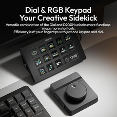 ULANZI D100H Video Editing Keyboard with Dial Knob Wireless Bluetooth
