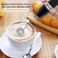 INALSA Hand Blender Mixer|1350W Copper Motor|Chopper,Coffee Beater/Frother,Whisker&Jar Attachment|Low Noise|20 Speed Control&Turbo Mode|BPA Free|Anti-Splash|2-Yr Warranty,Robot INOX 1350 Blend N Froth