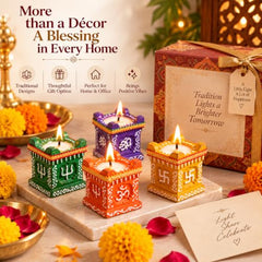 BUC Tulsi Diya for Diwali Decoration | Colourful Wax Candle | Set of 24 | Tulsi Shape Wax water bowl floaters | Festive home decor & gifting under budget | diwali decoration for home | fancy diyas