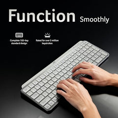 Acer KeyPro X105 Wireless Keyboard I Dual Mode 2.4GHz USB + BT 5.0 I 105 Keys Full Size Keyboard I Rechargeable 400mAh Battery I USB-C Charging I 64H Use I Windows Mac Android Compatible I Space Grey