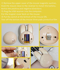 Lomiluskr Cute Cat Wireless Mouse, Lightweight Soundless Mice, 2.4G Wireless Mice, Candy Colors, Kawaii Mouse for Girls and Kids (Purple)