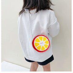 SYGA Children Fruit Vegetable & Hello Word Sling Mini Messenger Bag Backpack PU Leather Handbag for Toddlers Kids (Kiwi Green)