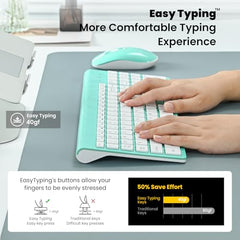 cimetech Keyboard Mouse Combo, 2.4G Ultra-Thin Sleek Design, USB Compact Full Size Wireless Keyboard and Mouse for Windows, Computer, Desktop, PC, Notebook - Grey