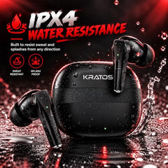 Kratos TW02 Ear Buds Wireless with 60H Playtime, Noise Isolation & Clear Calls, Bluetooth Earbuds with Voice Assistant, Ear Buds with Bluetooth V 5.3 & with Type C Fast Charging, IPX5 TWS Earphones