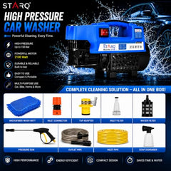 Starq ST25 High Pressure Car Washer Machine 2100 Watts and Pressure 150 Bar for Cleaning Car, Bike & Home
