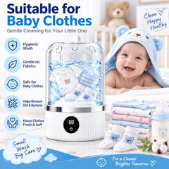 Underwear Washing Machine, Upgrade Mini Portable Washing Machine Rechargeable Underwear Washer Deep Cleans Small Clothes for Apartment, Dorm, RV, Travel & Hotel Use A2