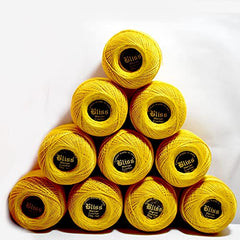 Dhruv Crafts Crochet Cotton Thread Yarn for Cross Stitch, Knitting, Embroidery & Craft Projects, Mercer Crochet Thread Ball, Shade B25 Red, 20 Gram, 0.5 MM Thickness, Sewing & DIY Supplies