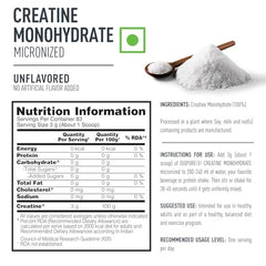 Isopure 100% Creatine Monohydrate Micronized, 250g- 83 servings, Increase Lean Muscle Mass, Enhances Muscular Endurance