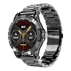 boAt Enigma Radiant Luxury Watch for Man w/1.43"(3.63 cm) AMOLED Display, AOD, Premium Metal Build, Round Dial, 200+Watch Faces, Upto 7 Days Battery Life, Fitness smartwatch for Men (Metal Black)