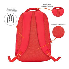 Genie Elsie School Backpack For Girls |19 In-36 Ltr with Laptop Sleeve, Rain Cover and Three Compartments with Padded Shoulders |Best for Books,Stationery,Lunch Box & Essentials - Lavendar,Multicolor