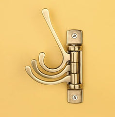 iSTAR Wall Hooks for Hanging | Flexible 4 Pin Hooks Bathroom Cloth Hanger Wall Hook Door Robe Hooks for Hanging Keys, Clothes, Towel (Rose Gold, Pack of 3)