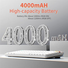 nuphy Air75 V3 Hot Swappable Wireless Mechanical Keyboard, 84 Keys 75% Custom Low Profile Keyboard with Knob, RGB Backlit, Gasket Mounted, Support Bluetooth/2.4GHz/USB-C,White-Red Nano