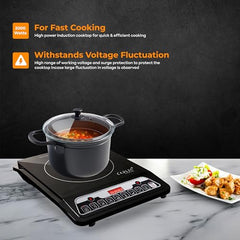 CADLEC CookMate_5 2000W Induction Cooktop for Home & Kitchen | Quick & Efficient Cooking, 7 Cooking Modes, LED Display, Auto Shut-Off & Overheat Protection | BIS Approved, 2-Year Warranty | Black
