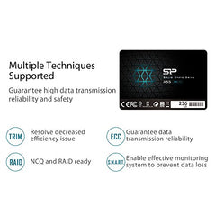 Silicon Power 256GB SSD 3D NAND A55 SLC Cache Performance Boost SATA III 2.5" Internal Solid State Drive SU256GBSS3A55S25AH