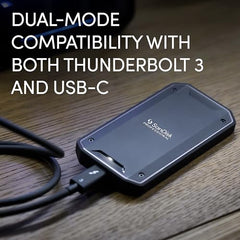 1TB SanDisk Professional PRO-G40™ SSD, External Solid State Drive, Thunderbolt 3™ (40Gbps), USB-C™ (10Gbps), 3000MB/s R, 2500MB/s W Ultra-Rugged IP68, 4000Lbs Crush Resistance, 5 Yr Warranty