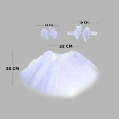 SYGA New Born Baby Girl Photography One Tutu Skirt with Two Flower Headband Skirt Baby Girl Shower Suit - Beige