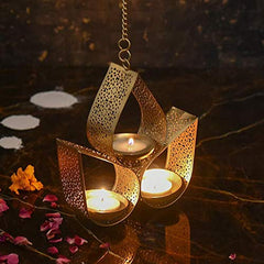 The Purple Tree Aluminium Hanging Butterfly Tealight Candle Holders Combo Pack (Pack of 4)