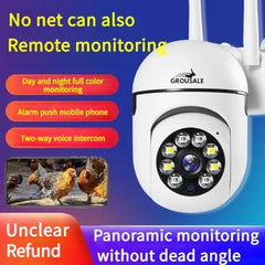 Grousale 3 MP FHD WiFi Indoor Mini Fox Ptz Security Camera with Color Night Vision, 360° Ptz Rotation, Motion Tracking, Two Way Audio and Multi Users View