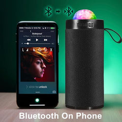 PerfX M21VP Portable Bluetooth Speaker 10W – Thunder Bass, Inbuilt Disco Lights, Wireless Speaker for Party & Outdoor (Disco Light 10 W Bluetooth Speaker, Green)