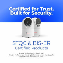 Trueview 3MP WiFi Robot Security Camera | 360° Pan Tilt | All-Time Color Night Vision | AI Auto Tracking & 2-Way Audio | Alexa Compatible | Supports 256GB Memory Card | STQC Certified for Privacy