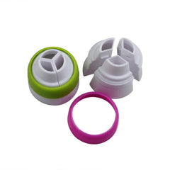 SYGA 1 Pcs 3 Hole Icing Piping Bag Russian Tricolor Converter Decorating Mouth Converter
