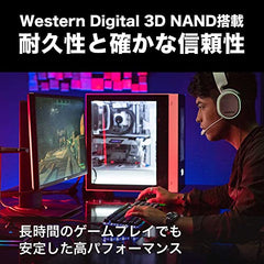 Western Digital WDS100T2XHE-EC SN850X Western Digital WD Black M.2 SSD with Built-in Heatsink, 1TB NVMe PCIe Gen4 x4 (Read Up to 7300MB/s), Write Up to 6300MB/s), PS5 Gaming PC