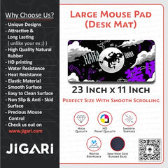 JIGARI Extended Anime Large Mouse Pad (11 x 23 Inch) | Gaming Mousepad for Laptop, Desktop & Keyboard | Smooth Surface | Anti-Slip Rubber Base (Zoro - Sword Master - One Piece (P08))