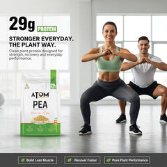 AS-IT-IS ATOM Pea Protein with DigeZyme® Mango Fusion, 1kg I Recovery & Strength, Plant-Based Protein for All Day Fuel