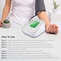 DR VAKU® BP Monitor Fully Automatic Blood Pressure Machine to Check Digital Accurate Level for Home Monitoring Device with Talking Function,Large Display + Cuff Kit Best Accurate Apparatus Measurement with 20w PD QC Adapter- White