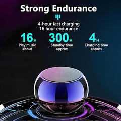 Gladiadora® Mini Speaker Boost-4 Mini Wireless Protable Bluetooth Speaker with Dynamic Metal Sound, Wireless Remote Shutter, Long-Lasting Battery, Compact & Durable Design, (Multicolor)