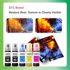 Duplex DTC 003 Refill Ink Compatible for Epson L3110, L3150, L3250, L3252 L3115, L3116, L3101, L3210, L3215, L3216, L3151, L3152, L3156, L5190 Printer (003 Ink Set)