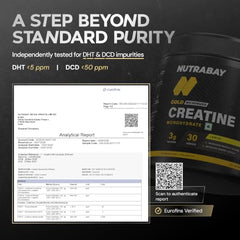 Nutrabay Pure Series Micronised Creatine Powder Monohydrate, Pre/Post Workout Bodybuilding, Crossfit Supplement, 250 g (Unflavoured)