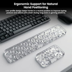 TECPHILE Mouse Pad Wrist Support with Massage Design, Ergonomic Dog Paw Mouse Mat, Pain Relief Memory Foam, Anti-Slip PU Base, Cushion Mousepad Wrist Rest for Gaming, Home, Office, Laptop, Computer