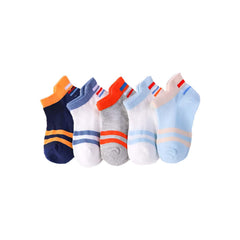 MOMISY 5 Pairs Tube Socks for children Toddlers Infant Baby Girl Boys (2Striped, 9 Year to 12 Year)